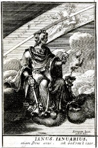 HARREWIJN, Jacobus. January-Ianus-Ianuarius, 1698.. Free illustration for personal and commercial use.