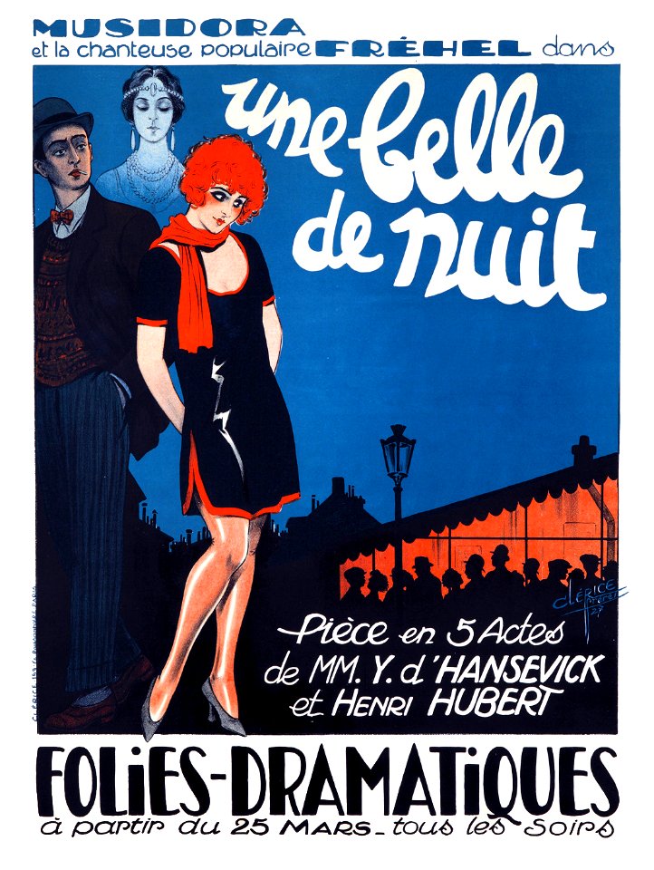 CLERICE François & Victor.  "Une Belle de Nuit", Pièce en 5 actes, 1927.