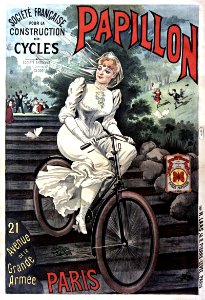 BONNARD, A.  Ad for Papillon Cycles [runaway bride], 1890.