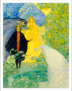 LEFLER, Heinrich (1863-1919) 🇦🇹 & Joseph URBAN (1872-1933), ‘Das Märchen vom Paradies’ (The Garden of Paradise), from “Andersen Kalender”, 1911.