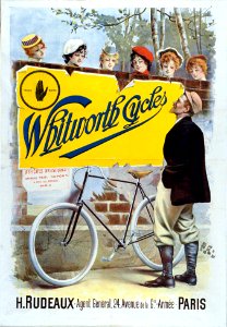 PAL (Jean de PALEOLOGU, 1860-1942).  Whitworth Cycles, Paris, c. 1890s.