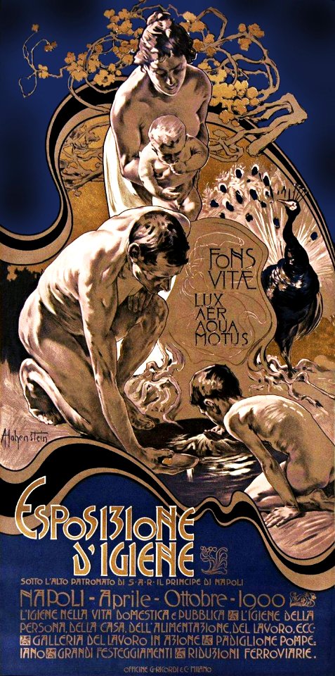 HOHENSTEIN, Adolfo.  Espozitione d'Igiene, Napoli, 1900.