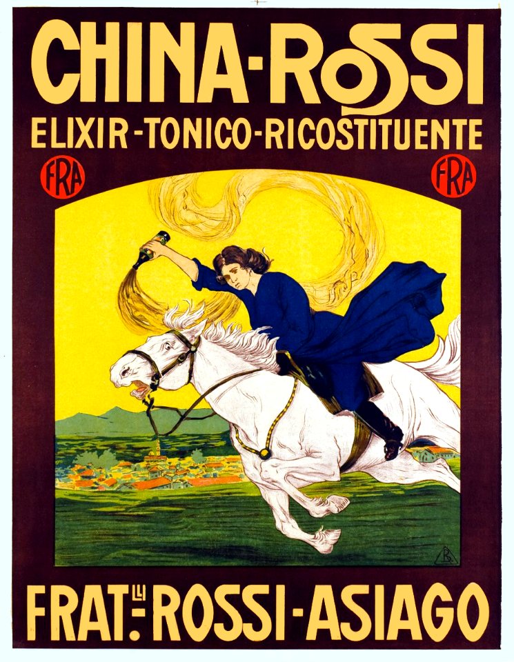China Rossi, Elixir Tonico Ricostituente, c. 1920.