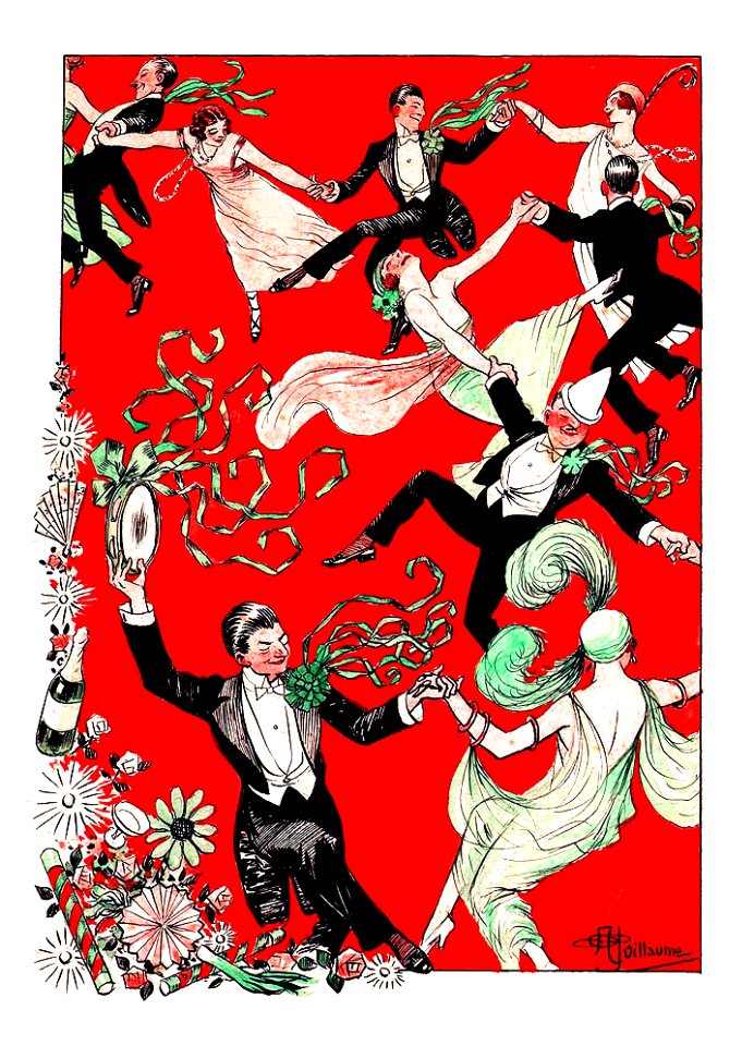 GUILLAUME, Albert.  [New Year's Party]