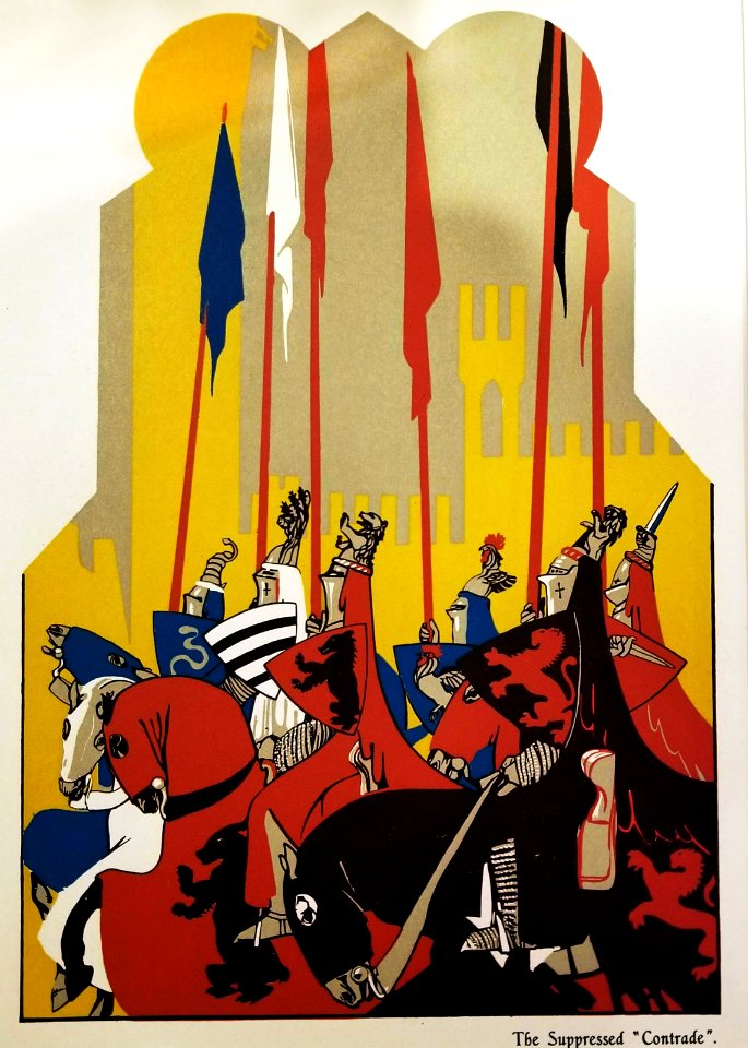 CAMBELLOTTI, Duilio  (1876-1960).  🇮🇹  "The Suppressed Contrade", 1907.