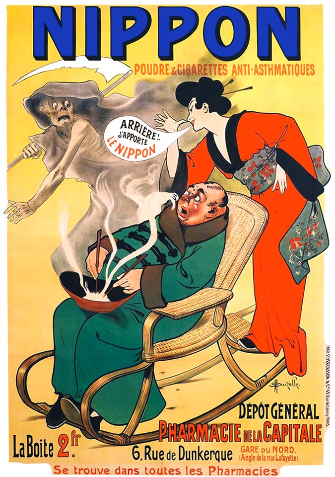 AUZOLLE, Marcellin.  Nippon poudre & cigarettes anti-asthmatiques.