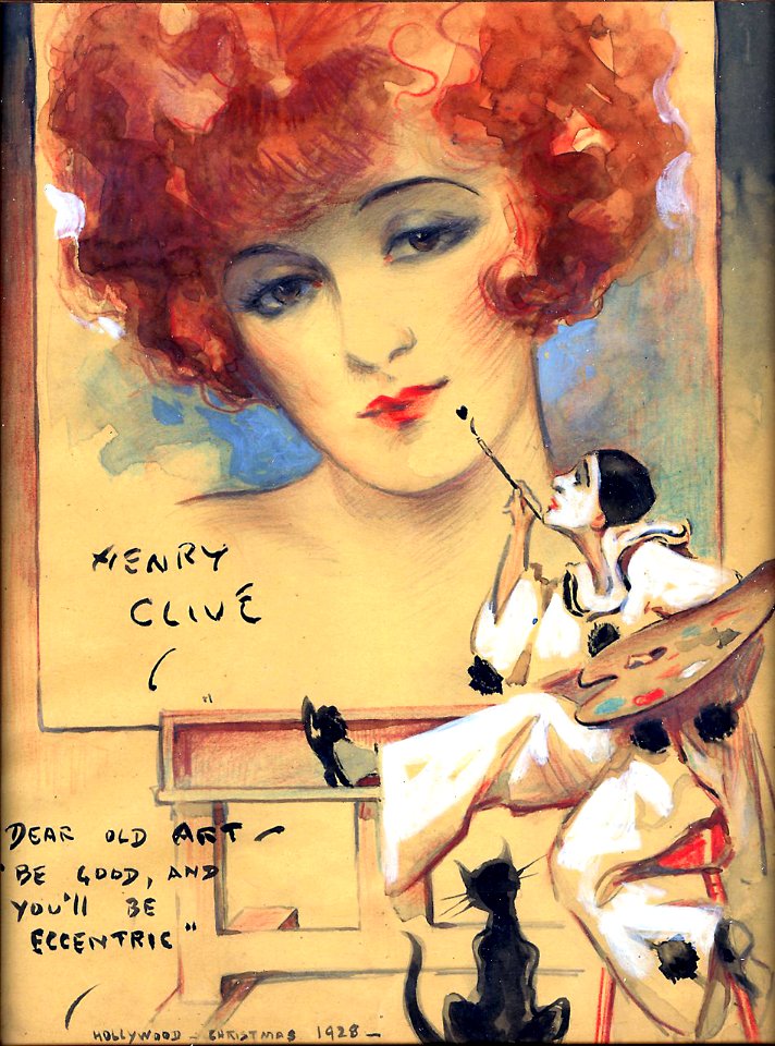 CLIVE, Henry (1881-1960).  🇺🇸  Dear Old Art, Be Good, and You'll Be Eccentric", Dec. 1928.