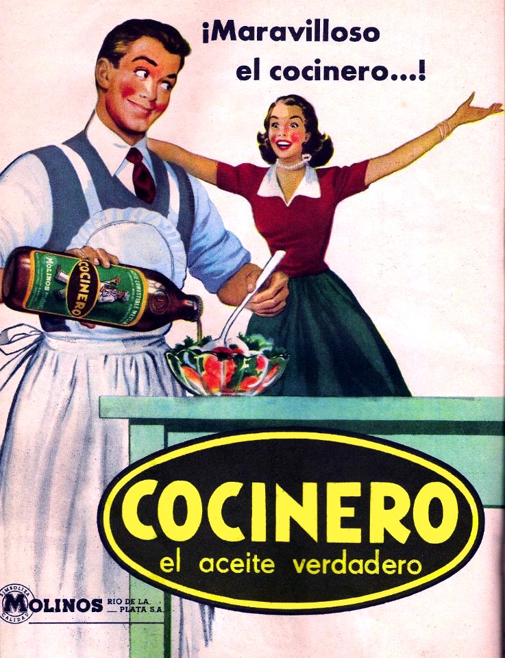 Cocinero, el aceite verdadero, Molinos, Río de la Plata, c. 1950s ...