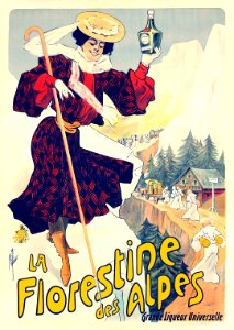 MISTI (Ferdinand MIFLIEZ). La Florestine des Alpes, 1900.. Free illustration for personal and commercial use.