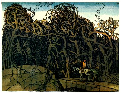 DIEZ, Julius.  Dornröschen (Sleeping Beauty), Thicket of Briar, 1904.