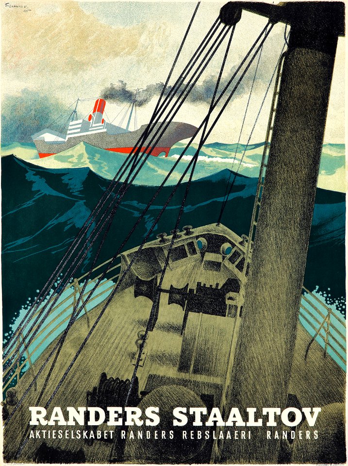 THELANDER, Henry (1902-1986).  Randers Staaltov Aktieselskabet Randers Rebslaaeri Randers, Denmark, 1945.