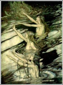 RACKHAM Arthur (1867-1939). 🇬🇧 The Rhinegold and the Valkyrie by Richard Wagner, 1910.. Free illustration for personal and commercial use.