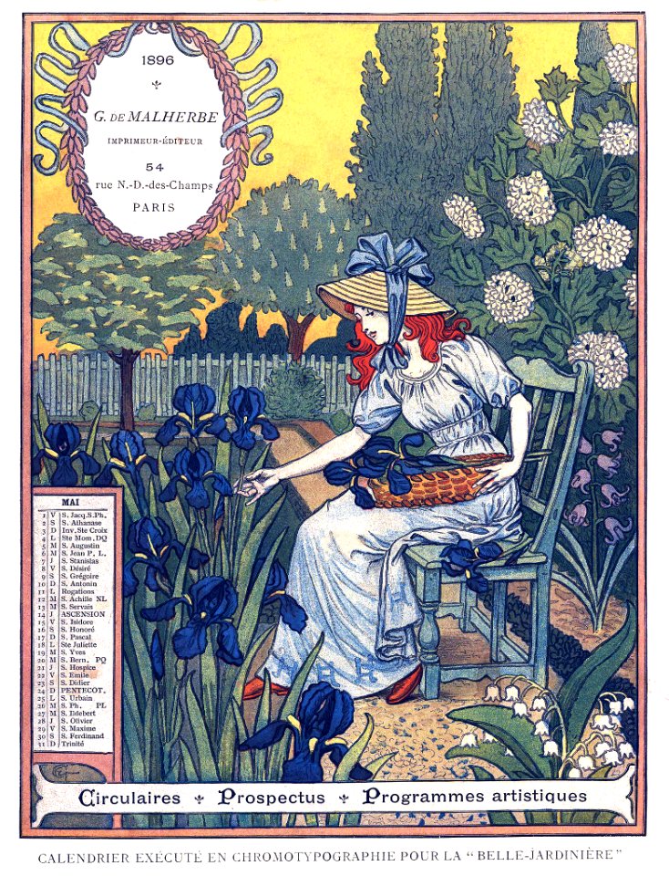 GRASSET, Eugène.  La Belle Jardinière, May, 1896.