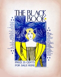 Advertising poster for The Black Book, c. 1900s.. Free illustration for personal and commercial use.