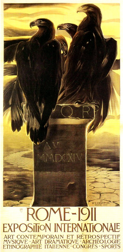 CAMBELLOTTI, Duilio  (1876-1960).  🇮🇹  Rome 1911, Exposition Internationale, 1911.