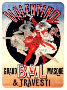 CHÉRET, Jules (1836-1932). 🇫🇷  Valentino, Grand Bal Masqué et Travesti, c. 1882.