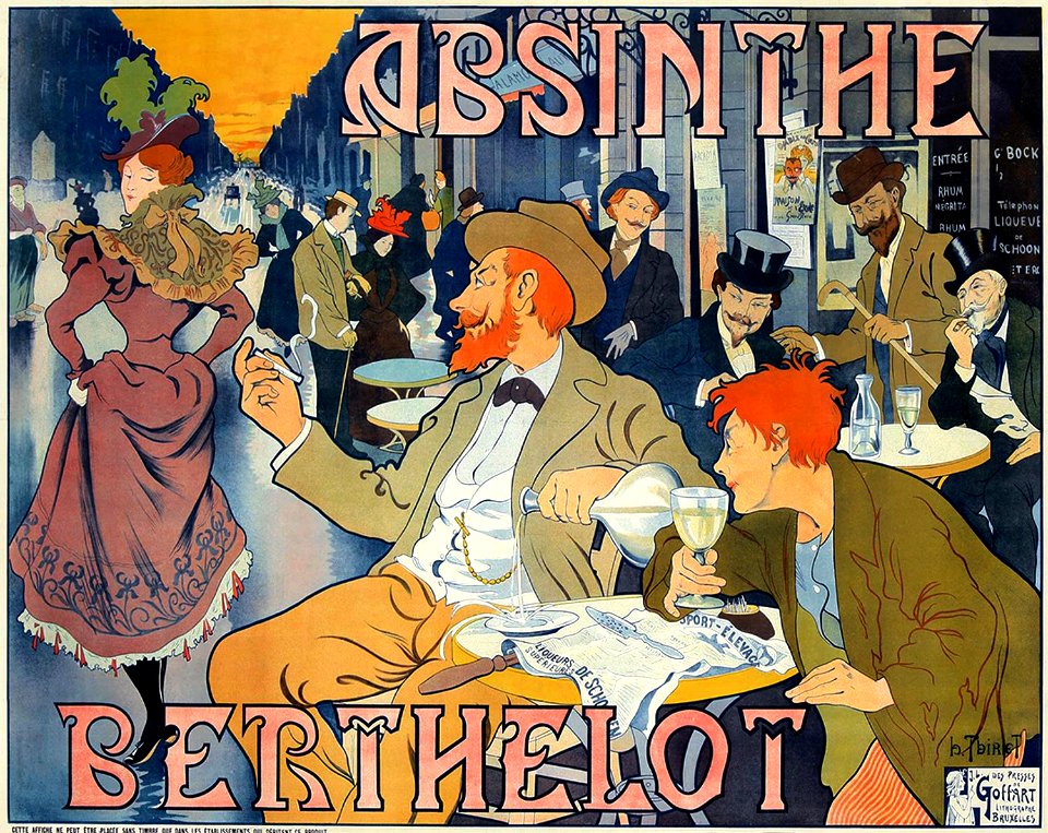 THIRIET, Henri.  Absinthe Berthelot, 1898.