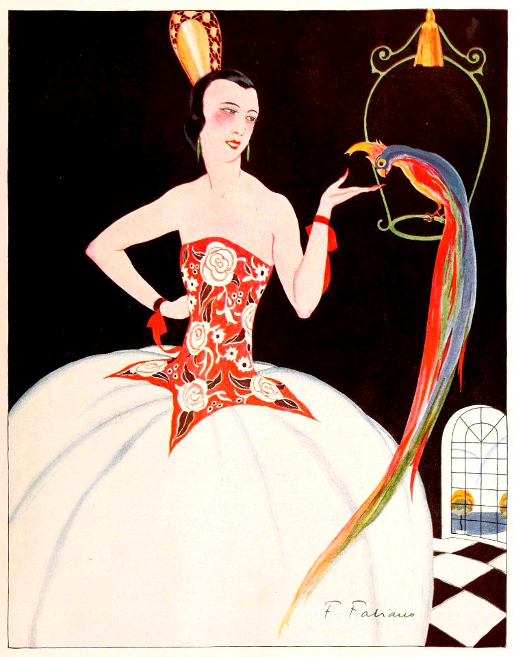FABIANO, Fabien (Jules COUP de FRÉJAC, 1882-1962).  ‘The Coquette’, “Shadowland”, Vol. 7, Nº 6, 1923.