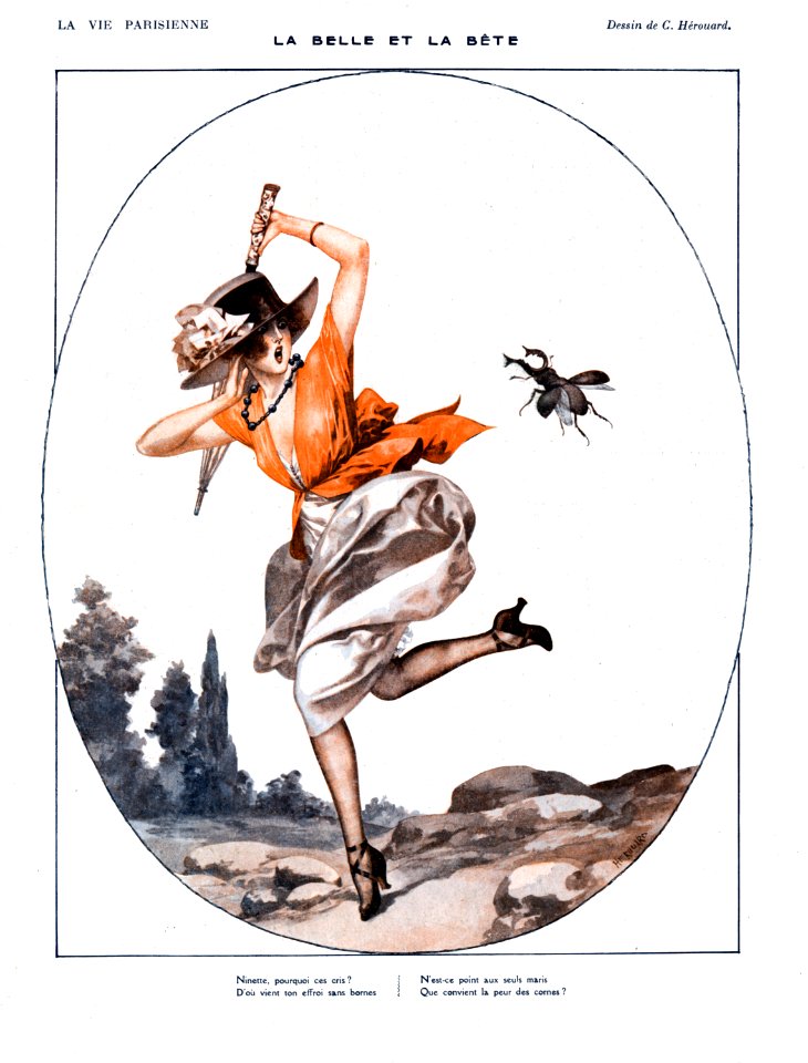 HÉROUARD, Chéri. La Vie Parisienne, "La Belle et la Bête", c. 1910s.