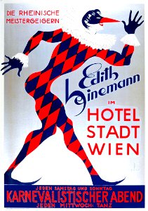 BÖHM, E.  Edith Heinemann im Hotel Stadt Wien, 1935.