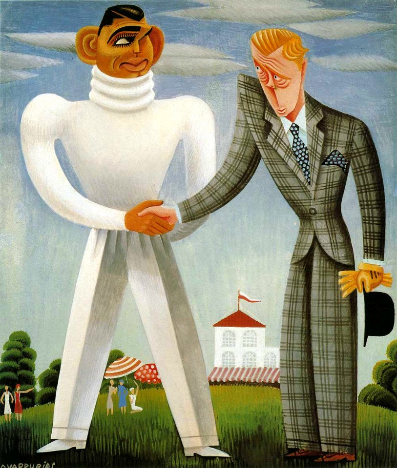 COVARRUBIAS, Miguel.  Clark Gable & Edward, Prince of Wales, Vanity Fair, Nov. 1932.