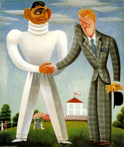 COVARRUBIAS, Miguel.  Clark Gable & Edward, Prince of Wales, Vanity Fair, Nov. 1932.