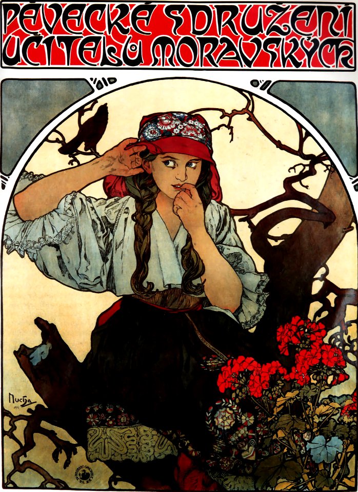 MUCHA, Alfons (1860-1939).  🇨🇿  Moravian Teachers Choir, 1911.