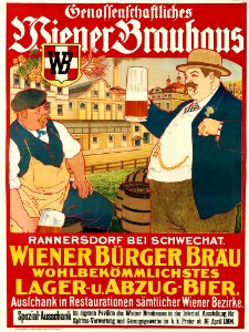 RANZENHOFER, Emil (1864-1930). Wiener Brauhaus, c. 1904.. Free illustration for personal and commercial use.