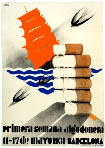 FARRÉ.  Primera Semana Algodonera, Barcelona, 1931.