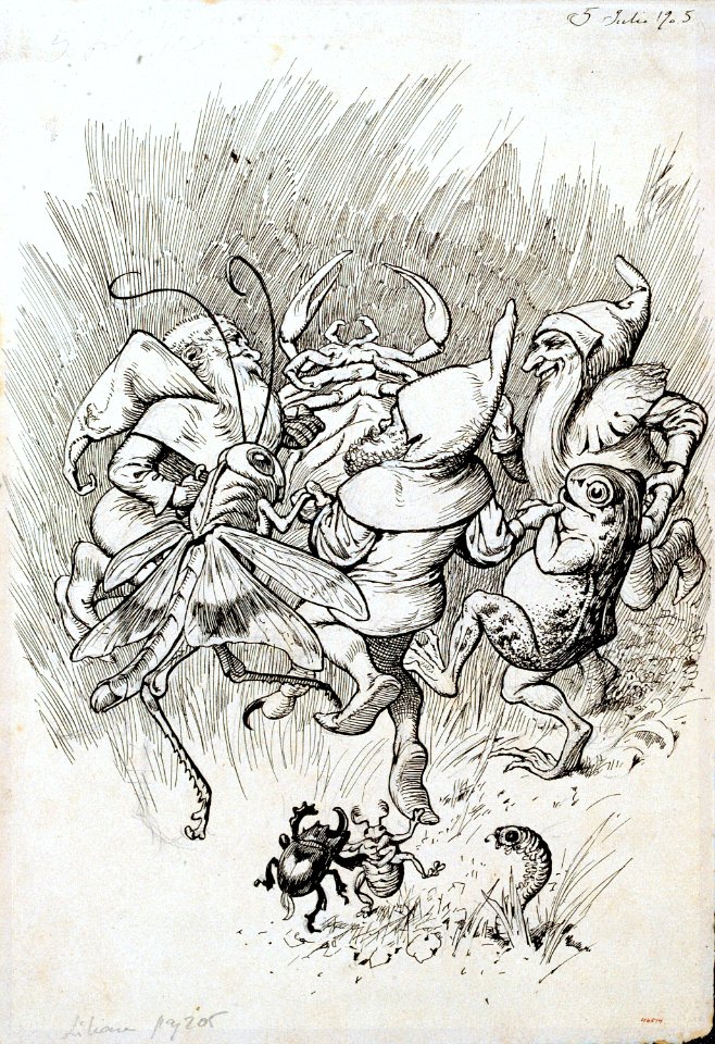 MESTRES i OÑÓS, Apel•les. "Primavera nueva", ilustración del poema «Liliana», 1905.