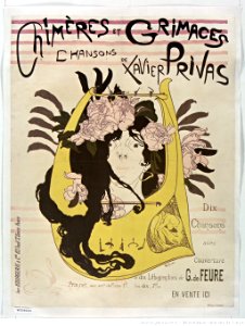 de FEURE, Georges.  Chiméres et grimaces, chansons de Xavier Privas, Dix Chansons avec Couverture.