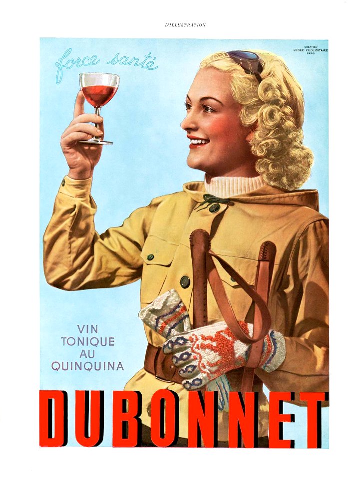 Dubonnet, Vin Tonique au Quinquina, L'Illustration magazine, 1938.