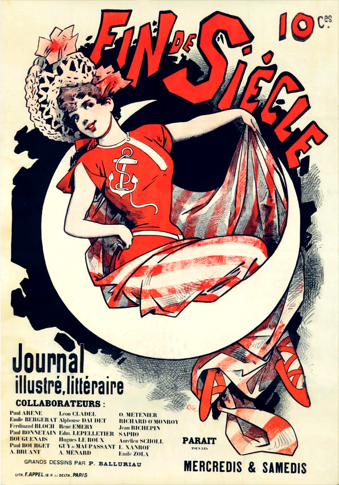 CHOUBRAC, Alfred (1853-1902).  🇫🇷  Fin de Siècle, Journal ilustré, littéraire, 1891.