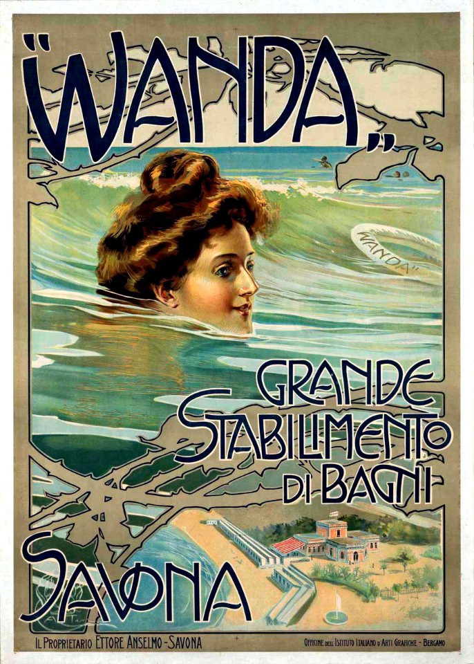 TERZI, Aleardo.  "Wanda", Grande Stabilimento di Bagni, Savona.