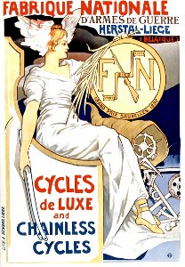 Fabrique National d'Armes de Guerre, Cycles de Luxe and Chainless Cycles.. Free illustration for personal and commercial use.