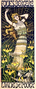 BERTHON, Paul. Folies Bergère - Liane de Pougy, 1896.