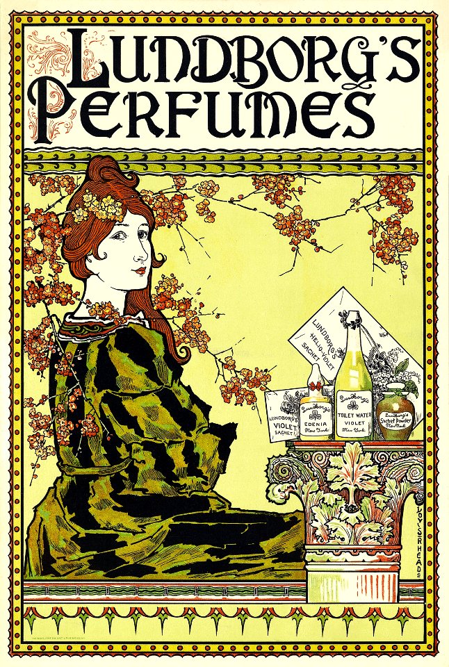 RHEAD, Louis (1857-1926).  Lundborg's Perfumes, c. 1894.