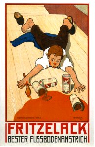 KARPELLUS, Adolf. 🇦🇹  Fritzelack, Bester Fussbodenanstrich, c. 1910s.