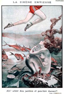 HÉROUARD, Chéri.  "La Sirène Envieuse — Ah? Avoir des jambes et pouvoir danser?", La Vie Parisienne, 1921.