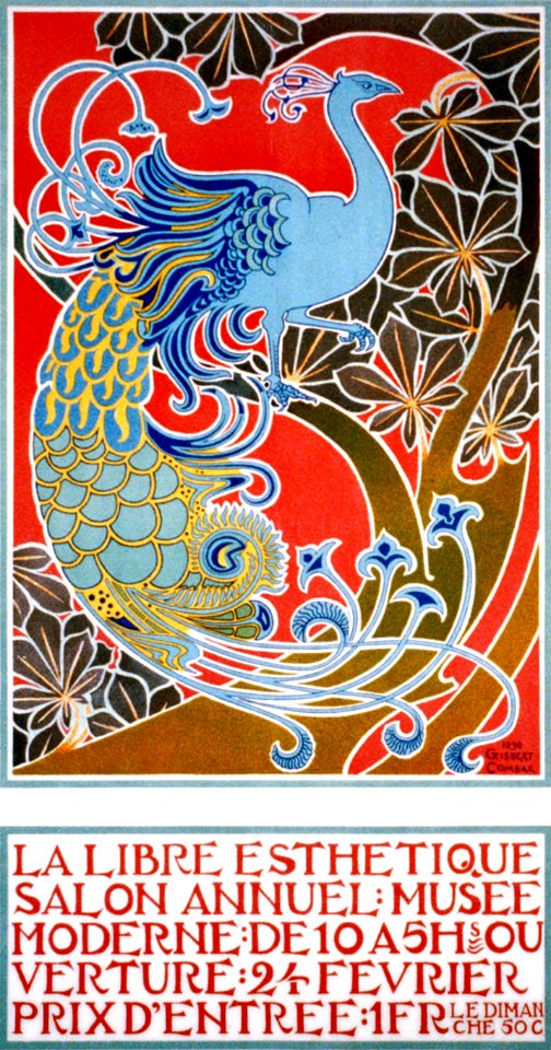 COMBAZ, Gisbert (1869-1941).  🇧🇪  La Libre Esthétique, Salon annuel, 1898.