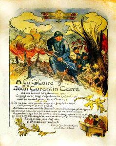 PROUVÉ, Victor. 🇫🇷 À la Gloire de Jean Corentin Carré, 1919.. Free illustration for personal and commercial use.