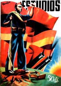 MONLEÓN, Manuel.  Cover of "Estudios", c. 1936.