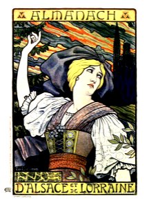 BERTHON, Paul. Almanach d'Alsace et de Lorraine, c. 1896.