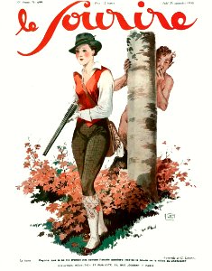 LÉONNEC, Georges. Cover of Le Sourire, Sept. 1930.