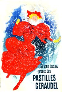 CHÉRET, Jules (1836-1932). 🇫🇷  Pastilles Géraudel, 1896.