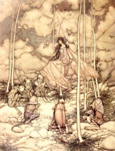 RACKHAM Arthur (1867-1939). 🇬🇧 [fairy and friends], 1904.. Free illustration for personal and commercial use.