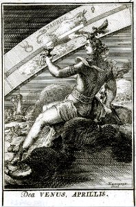 HARREWIJN, Jacobus. April-Venus-Aprillis, 1698.. Free illustration for personal and commercial use.