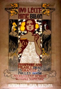RIQUER YNGLADA, Alexandre de.  Ovo Lécithine Billon, 1902.