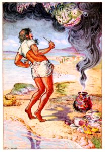 RHEAD, Louis (1857-1926).  Illustration for “The Arabian Nights’, 1916.