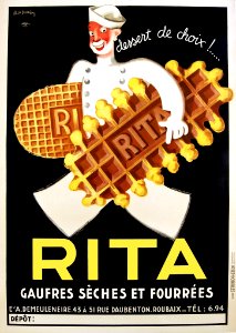 DUPIN, Léon (1898-1971).  Rita, gaufres sèches et fourrées, 1933.